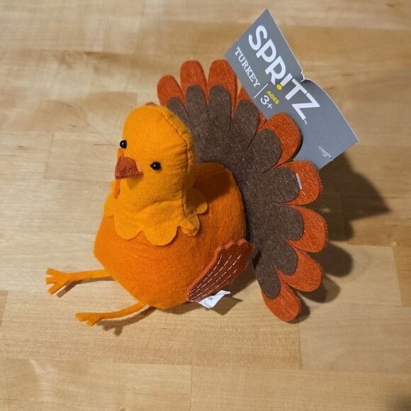8 Stuffed Little Turkeys Deco - Picture 4 of 4